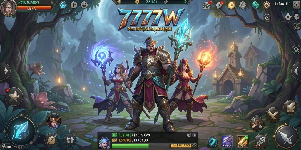 Tampilan menawan dari gameplay ARPG di 7777W.