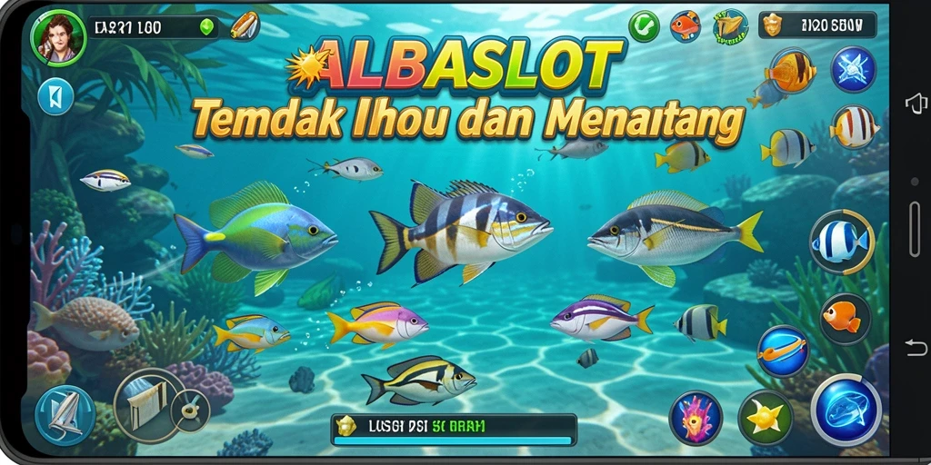 Tangkapan layar menunjukkan pengalaman gameplay seru di ALBASLOT.