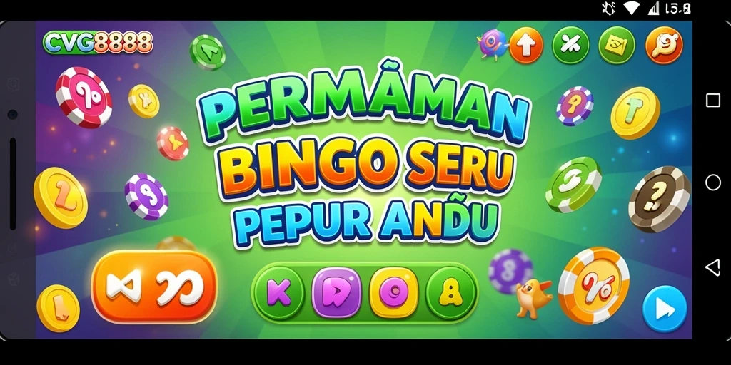 Screenshot gameplay Bingo yang penuh warna dan interaktif.