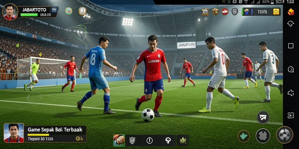 Screenshot utama JABARTOTO menampilkan permainan sepak bola yang mendebarkan.