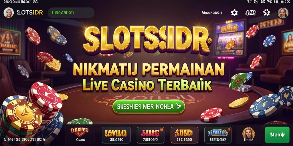 Tampilan gameplay Live Casino yang mendebarkan di SLOTSIDR.