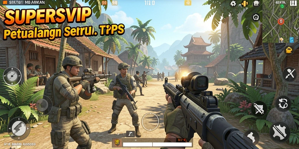 Tangkapan layar SUPERSVIP menampilkan aksi seru dalam pertempuran TPS.