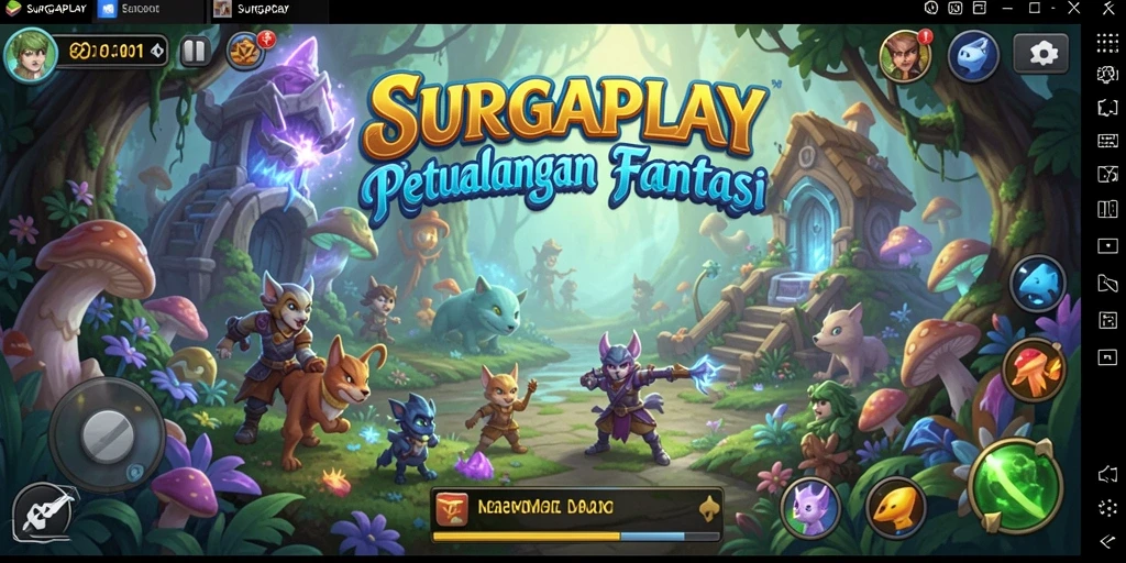 Tampilan layar permainan SURGAPLAY yang penuh aksi dan petualangan.