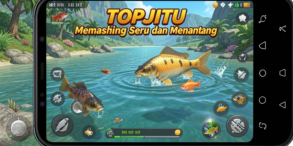 Tangkapan ikan yang memukau dalam gameplay TOPJITU.
