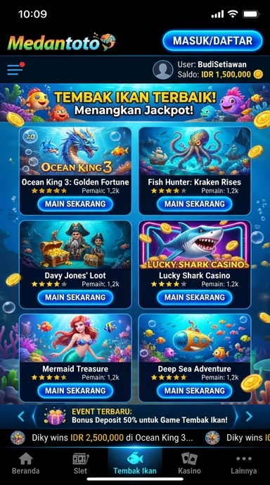 Fitur pencarian cepat untuk menemukan aplikasi di medantoto.